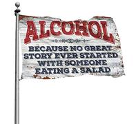 Bandiere per uomo Cave Because No Great Story Ever Started With Someone Eating A Salad Flag Man Cabe Decor Winter House Flag (60 x 90 cm)