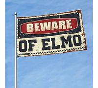 Bandiere per uomo Cave Beware Of Elmo Bandiera Man Cabe Decor Winter House Flag (30 x 45 cm)