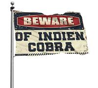 Bandiere per uomo Cave Beware Of Indien Cobra Flag Man Cabe Decor Winter House Flag (120 x 180 cm)