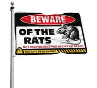 Bandiere per uomo Cave Beware Of Rat Flag Man Cabe Decor Winter House Flag (30 x 45 cm)