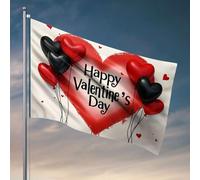Bandiere per uomo Cave Happy Valentine'S Day! Bandiera grotta Man Bar Tiki Bar per patio esterno (30 x 45 cm)