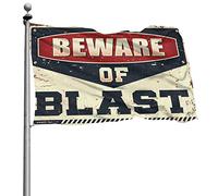 Bandiere per uomo grotta attenzione all'esplosione bandiera inverno casa bandiera accessori da scrivania per uomo (60 x 90 cm)