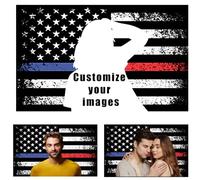 Bandiere personalizzate - Progetta la tua bandiera americana personalizzata | Banner personalizzato fai da te con foto e testo | Regalo unico per la famiglia | Decorazione per la casa alla moda | Arte