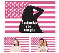 Bandiere personalizzate - Progetta la tua bandiera americana personalizzata | Banner personalizzato fai da te con foto e testo | Regalo unico per la famiglia | Decorazione per la casa alla moda | Arte