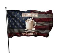 Bandiere Pirata 90X150Cm I'M Just Here For The Hot Chocolate Decorative Decorazione Bandiere Da Giardino Con Occhielli Bandierine Della Decorazione Per Balcone,Interno