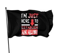 Bandiere Pirata 90X150Cm I'M Just Here To Establish An Alibi Decorative Balcone Bandieras Da Balcone Colori Vivaci Flag Per Esterno,Ristoranti