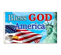 Bandiere Pirata Benedici Dio America Poliestere Colore Vivido Garden Flag Resistente Ai Raggi Uv Bannière Per Conferenza Esterno Marce 3X5Ft