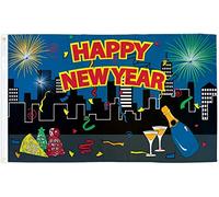 Bandiere Pirata Buon Anno Colore Vivido Garden Flag Durevole Bannière Per Bar Eventi Home 3X5Ft