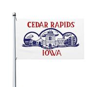 Bandiere Pirata Cedar Rapids, Iowa Durevole Garden Flag Decor Bandiera Per Esterno Bar Raduni 3X5Ft