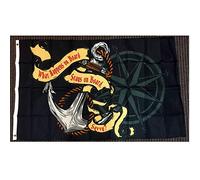 Bandiere Pirata Ciò Che Accade A Bordo Rimane A Bordo Savvy Colore Vivido Garden Flag Decor Bannière Per Raduni Activités Sportives Bar 3X5Ft