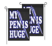 Bandiere Pirata Divertente, La Mia Penna È Enorme, Umorismo Sarcastico Offensivo Da Cortile Decor Garden Flag Resistente Ai Raggi Uv Bandiera Per Interno Bar Home 3X5Ft