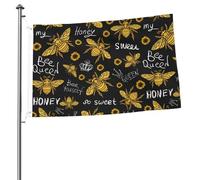 Bandiere Pirata Dolce Ape Mellifera Decor Bannière Doppie Cuciture Garden Flag Per Home Interno Activités Sportives 3X5Ft