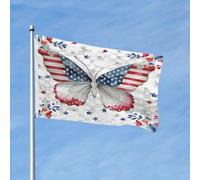 Bandiere Pirata Farfalla Degli Stati Uniti Durevole Bannière Doppie Cuciture Garden Flag Per Home Interno Esterno 3X5Ft