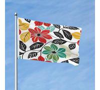 Bandiere Pirata Foglie Retrò Doppie Cuciture Garden Flag Poliestere Bannière Per Esterno Conferenza Giardino 3X5Ft