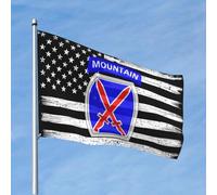 Bandiere Pirata Insegne Da Spalla E Manica Della Divisione Di Montagna Degli Stati Uniti Decorazioni Garden Flag Durevole Bannière Per Parata Marce Home 3X5Ft