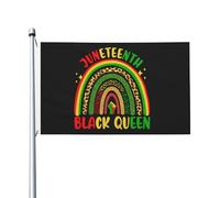 Bandiere Pirata Juneteenth Regina Nera Vittoria Pugno Leopardo Arcobaleno Colore Vivido Bannière Decor Garden Flag Per Home Parata Bar 3X5Ft