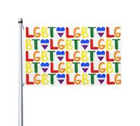 Bandiere Pirata L'Amore È Amore Arcobaleno Durevole Bannière Poliestere Garden Flag Per Conferenza Esterno Home 3X5Ft