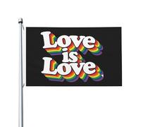 Bandiere Pirata L'Amore È Amore, Orgoglio, Arcobaleno Gay Poliestere Bannière Colore Vivido Garden Flag Per Esterno Raduni Eventi 3X5Ft