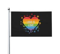 Bandiere Pirata L'Amore È Amore, Orgoglio, Cuore Arcobaleno Gay Decor Garden Flag Doppie Cuciture Bandiera Per Eventi Parata Home 3X5Ft