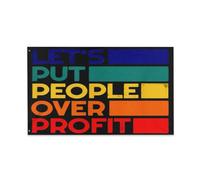 Bandiere Pirata Le Persone Prima Del Profitto Personalizzata Bannière Colore Vivido Garden Flag Per Interno Conferenza Eventi 3X5Ft