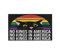 Bandiere Pirata Nessun Re In America, Divertente Protesta Politica Contro I Gatti Decorazioni Garden Flag Occhielli In Metallo Bandiera Per Home Interno Parata 3X5Ft