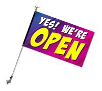Bandiere Pirata Sì! Siamo Aperti Poliestere Bannière Decor Garden Flag Per Bar Raduni Activités Sportives 3X5Ft
