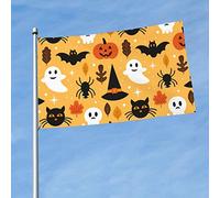 Bandiere Pirata Zucca Scheletro Fantasma Di Halloween Gatto Nero Colore Vivido Garden Flag Decor Bandiera Per Home Interno Marce 3X5Ft