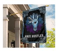 Bandiere Pirati Deluxe Bandiera Da Giardino Durevole Bandiere All'Aperto Decorazione Per Interni Giardino Esterni Parrucchiere Con Luce Al Neon, Forbici E Pettine, Con Stampa Mandala M