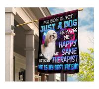 Bandiere Pirati Deluxe Bandiere All'Aperto Vintage Bandiera Da Giardino Decorazione Per Giardino Fattoria Patio Shih Tzu Il Mio Cane Non È Solo Un Cane, Mi Rende Felice M