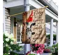 Bandiere Pirati Deluxe Bandiere All'Aperto Vintage Bandiera Da Giardino Mucca Pollo Fattoria Contadino Animale Ogni Giorno È Un Nuovo Inizio Paese Rustico M