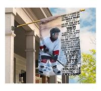 Bandiere Pirati Doppio Lato Bandiere All'Aperto Deluxe Bandiera Da Giardino Decorazione Per Patio Interni Hockey Sport Bambini Che Giocano A Hockey Today È Un Bel Giorno Per Sorridere Di Più S