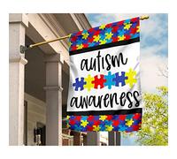 Bandiere Pirati Doppio Lato Bandiere All'Aperto Divertente Bandiera Da Giardino Decorazione Per Fattoria Giardino Esterni Consapevolezza Dell'Autismo Con Pezzi Di Puzzle Colorati M