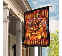 Bandiere Pirati Doppio Lato Bandiere All'Aperto Durevole Bandiera Da Giardino Decorazione Per Patio Interni Cortile Vigile Del Fuoco, Uomo Di Dio, Eroe, Marito, Papà, Protettore M