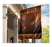 Bandiere Pirati Doppio Lato Bandiere All'Aperto Multicolore Bandiera Da Giardino Decorazione Per Giardino Esterni Fattoria Dipinto D'Epoca, Parrucchiere, Asciugacapelli E Forbici, Pettine M