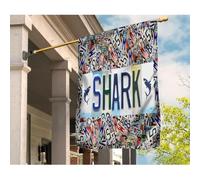 Bandiere Pirati Durevole Bandiera Da Cortile Deluxe Bandiera Da Giardino Decorazione Per Esterni Interni Fattoria Parola Squalo Nelle Lettere E Nei Numeri Della Targa M