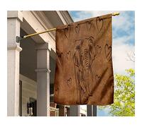 Bandiere Pirati Durevole Bandiere All'Aperto Deluxe Bandiera Da Giardino Decorazione Per Interni Fattoria Patio Modello Di Cuore Con Elefante E Animale Selvatico Carino S