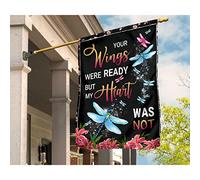 Bandiere Pirati Durevole Bandiere All'Aperto Multicolore Bandiera Da Giardino Decorazione Per Giardino Esterni Camera Da Letto Libellule E Fiori, Le Tue Ali Erano Pronte, Ma Il Mio Cuore No S