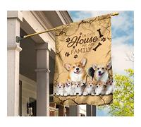 Bandiere Pirati Durevole Bandiere All'Aperto Vintage Bandiera Da Giardino Decorazione Per Camera Da Letto Giardino Interni Immagini Di Pembroke Corgi In Stile Classico In Questa Famiglia We Are M