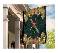 Bandiere Pirati Multicolore Bandiere All'Aperto Durevole Bandiera Da Giardino Decorazione Per Patio Cortile Fattoria Pettine E Forbici Da Parrucchiere Colorati Mandala Art S