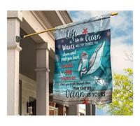 Bandiere Pirati Vintage Bandiere All'Aperto Durevole Bandiera Da Giardino Modello Di Spiaggia Dei Delfini: Una Volta Che Li Hai Combattuti, L'Intero Oceano È Tuo S