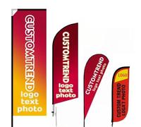 Bandiere Piuma Pubblicitarie Personalizzate Esterno Professionale，Stile 3 | Striscioni Spiaggia Personalizzabili con Stampa Logo, Slogan, Testo e Immagini