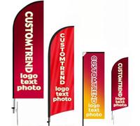 Bandiere Piuma Pubblicitarie Personalizzate Esterno Professionale，Stile 4 | Striscioni Spiaggia Personalizzabili con Stampa Logo, Slogan, Testo e Immagini