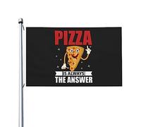 Bandiere "Pizza Is The Answer" per esterni, 3x5 piedi, in poliestere resistente, bifacciali, per decorazioni da giardino, casa, cortile, festival, bandiere di benvenuto