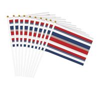 Bandiere portatili con stampa a strisce rosse blu bianche grigie bandiere versatili per feste, parate, celebrazioni, vacanze, matrimoni, decorazioni per la casa