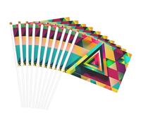 Bandiere portatili con stampa a triangolo colorato bandiere versatili festa parata celebrazione festa matrimonio decorazione casa