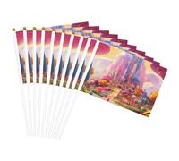 Bandiere portatili con stampa di Candy Land bandiere versatili per feste, parate, celebrazioni, vacanze, matrimoni, decorazioni per la casa