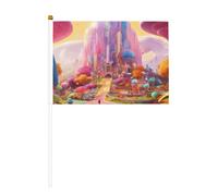 Bandiere portatili con stampa di Candy Land bandiere versatili per feste, parate, celebrazioni, vacanze, matrimoni, decorazioni per la casa
