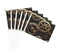 Bandiere portatili con stampa di ingranaggi Steampunk cool bandiere versatili festa parata celebrazione festa matrimonio decorazione casa
