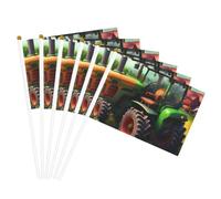 Bandiere portatili con stampa di trattori della fattoria di fantasia, bandiere versatili per feste, parate, celebrazioni, vacanze, matrimoni, decorazioni per la casa