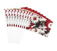 Bandiere portatili con stampa floreale rosso e margherita bianca, bandiere versatili per feste, parate, celebrazioni, vacanze, matrimoni, decorazioni per la casa